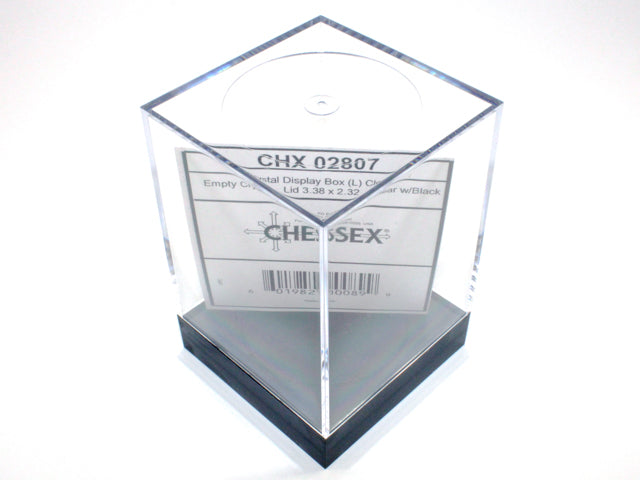 Empty Crystal Display Box (L) Clear w/Black Lid