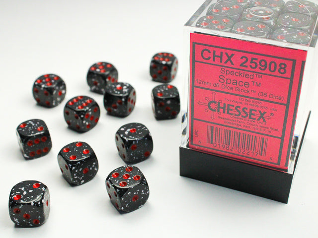 Chessex: Speckled Space 12mm D6 Dice Block (36 dice)