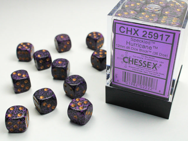 Chessex: Speckled Hurricane 12mm D6 Dice Block (36 dice)