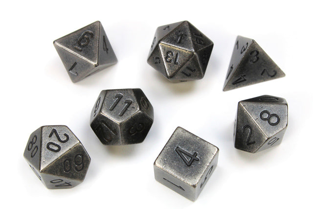 Metal Dark Metal 7-Die Polyhedral Set