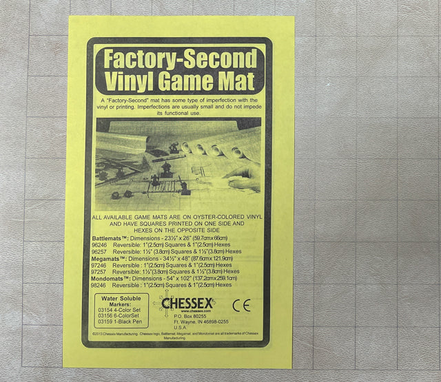 Factory-Second Reversible Megamat 1" Squares & 1" Hexes