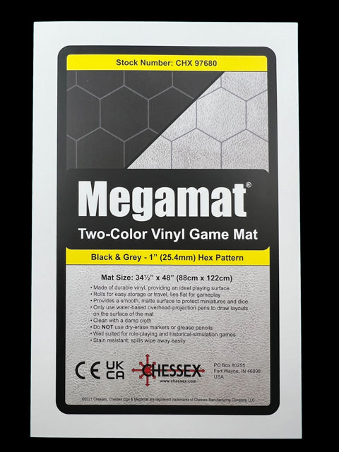 Megamat® 1" Reversible Black-Grey Hexes