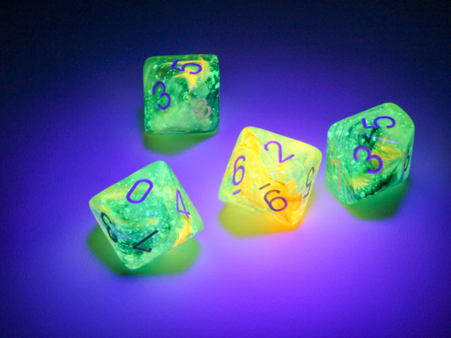 Nebula Spring/white Luminary Set of Ten d10s