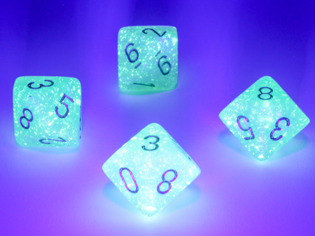 Borealis Light Green/gold Luminary Set of Ten d10s