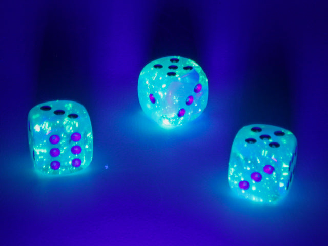 12mm d6 Dice block Luminary Sky/Silver (36 Dice)