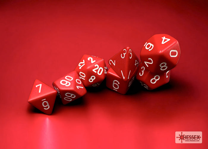 Chessex: Opaque Red 7-Die Set