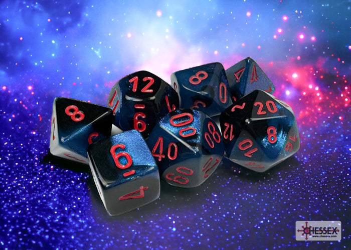 Chessex: Gemini Black Starlight / Red 7 Die Set