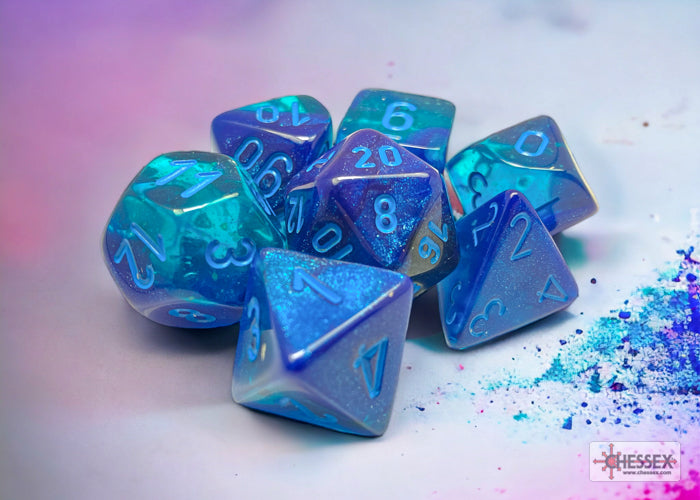 Gemini Blue-Blue/Light Blue 7-DIe Set