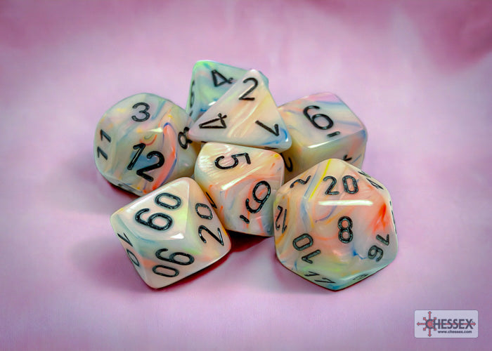 Chessex: Festive Circus/Black 7-Die Set