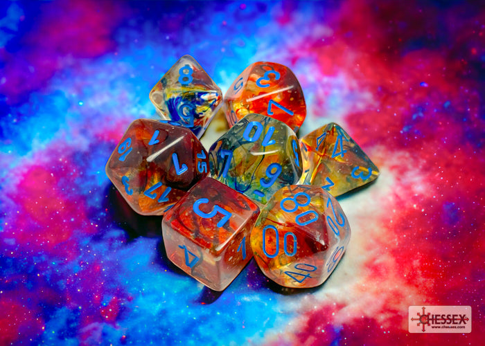 Chessex Nebula Primary Turquoise Luminary 7-Die Set
