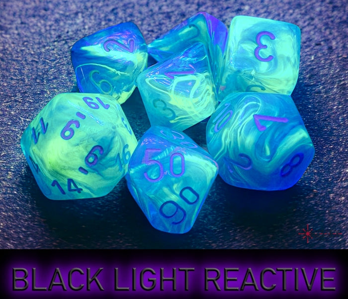 Chessex: Festive Waterlily/ White 7-Die Set