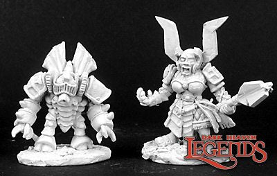 Duergar Cleric and Golem