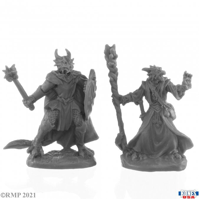 Bones USA Reaper Legends: Dragonfolk Wizard and Cleric