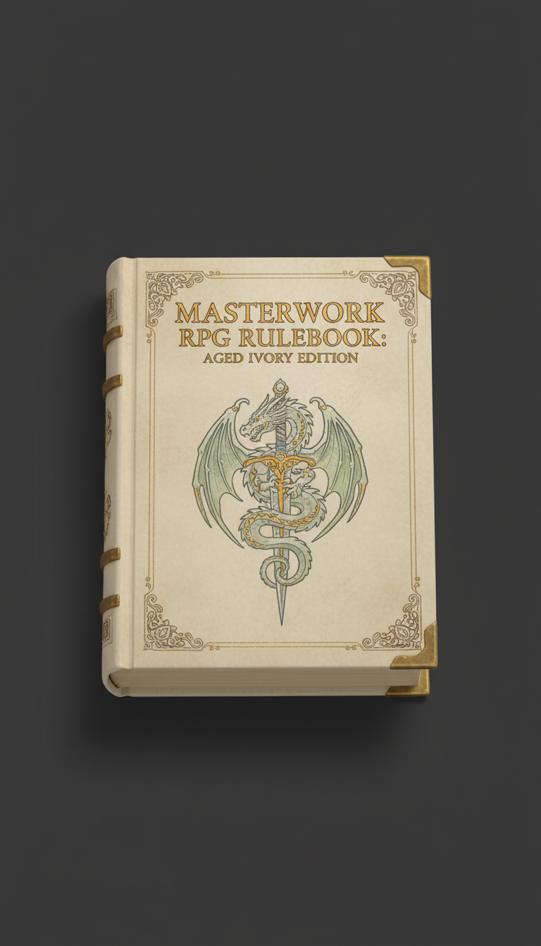 Masterwork RPG Rulebook Aged Ivory Edition