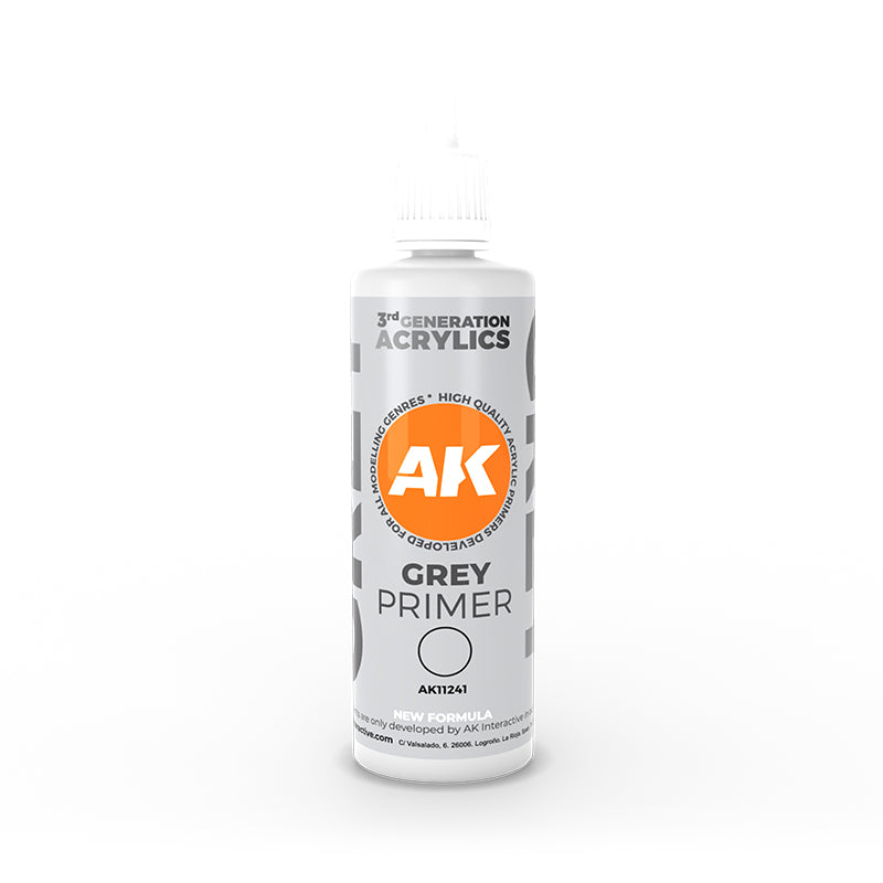 AK Interactive 3rd Gen Grey Primer (100 ml)