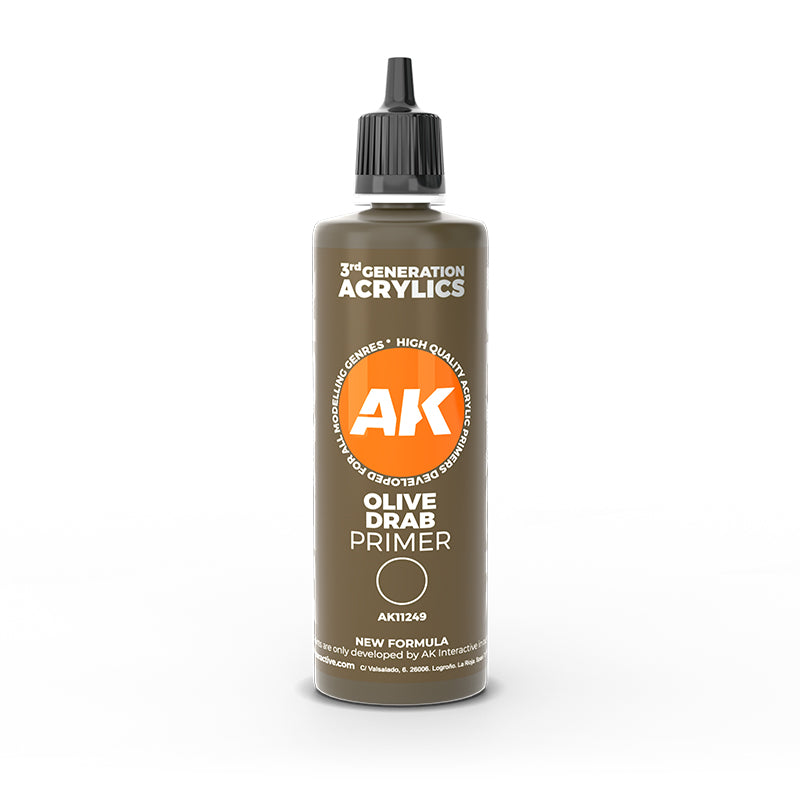 AK Interactive 3rd Gen Olive Drab Primer (100 ml)