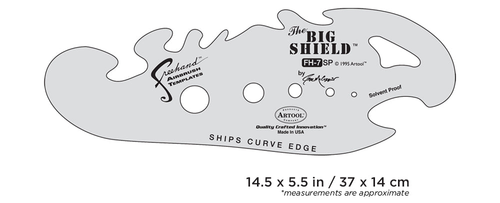 Artool #7 The Big Shield Freehand Airbrush Template by Gabe McCubbin