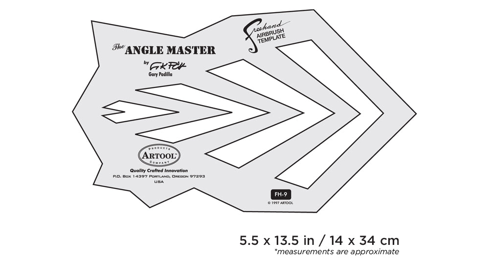Artool #9 The Angle Master Freehand Airbrush Template by Gary Padilla