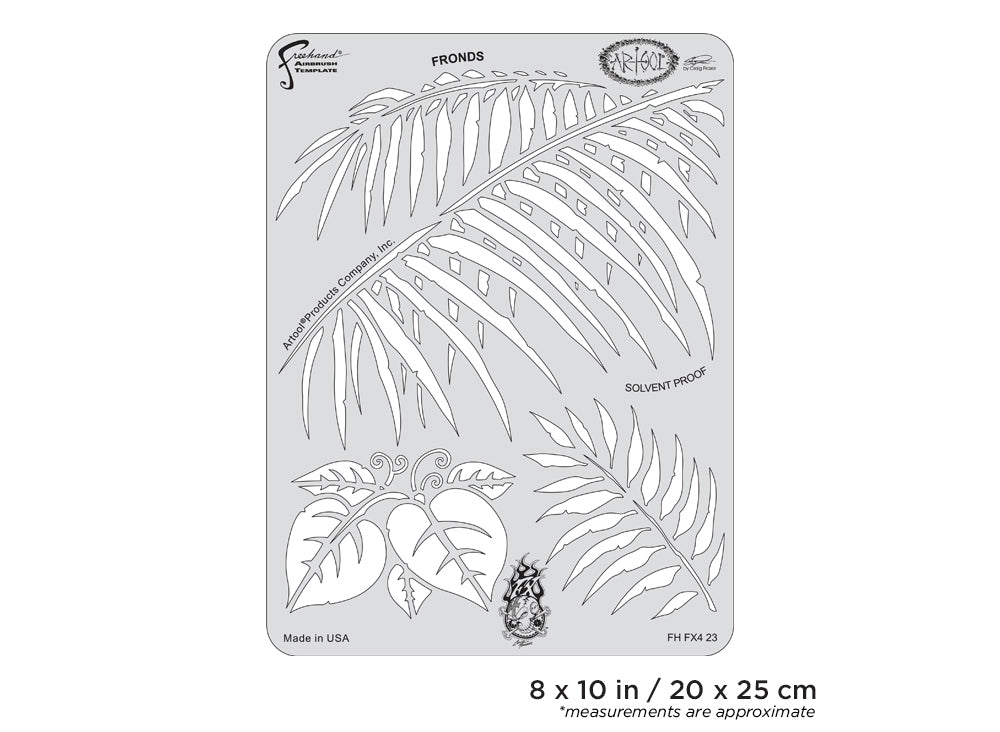 Artool FX4 Fronds Freehand Airbrush Template by Craig Fraser