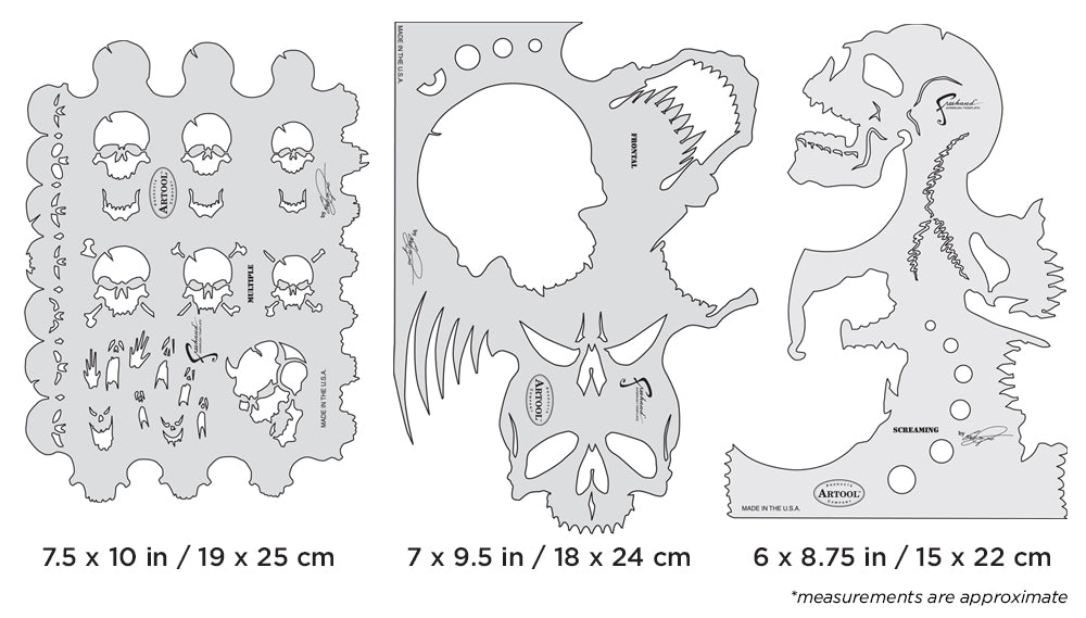 Artool Skullmaster Set Freehand Airbrush Template by Craig Fraser