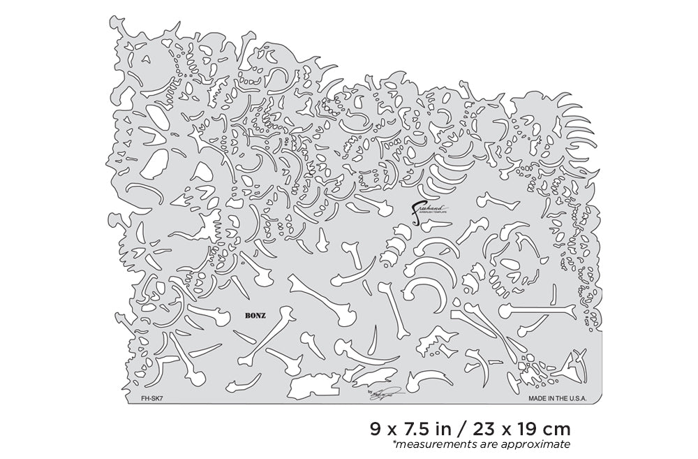 Artool Son of Skullmaster Bonz Freehand Airbrush Template by Craig Fraser