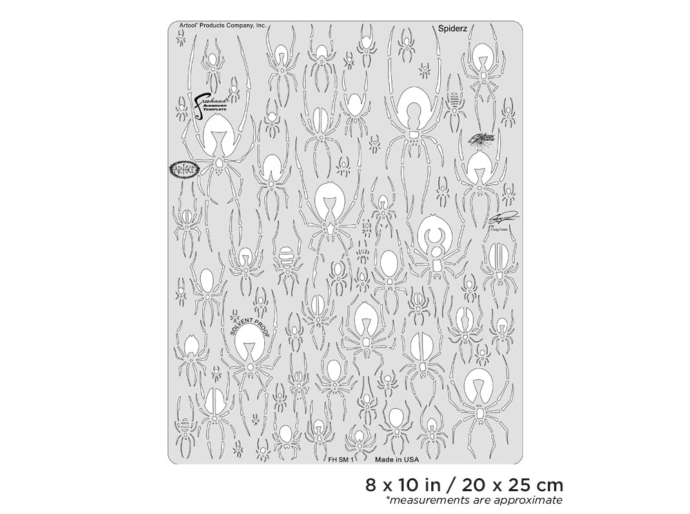 Artool Spider Master Spiderz Freehand Airbrush Template by Craig Fraser