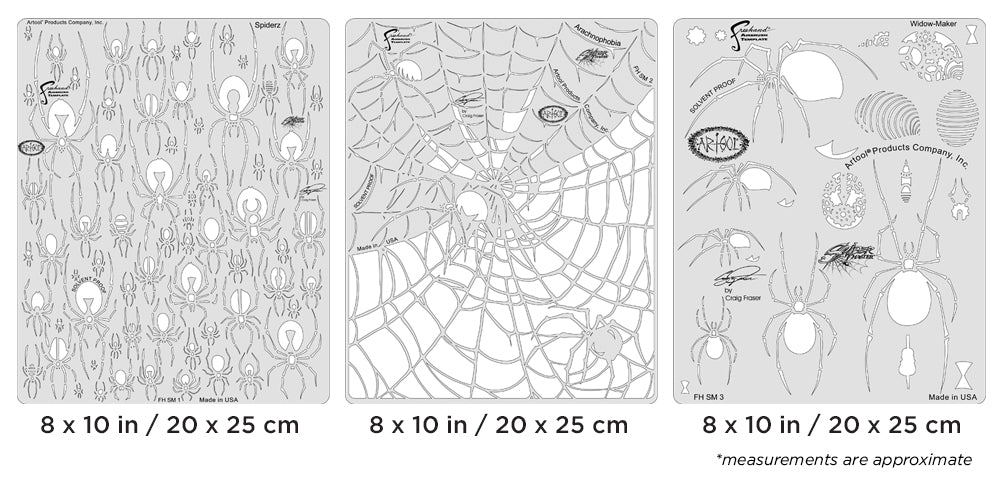 Artool Spider Master Set Freehand Airbrush Template by Craig Fraser