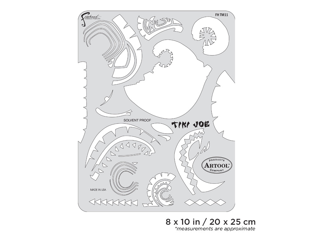 Artool Tiki Master II Tiki Joe Freehand Airbrush Template by Dennis Mathewson