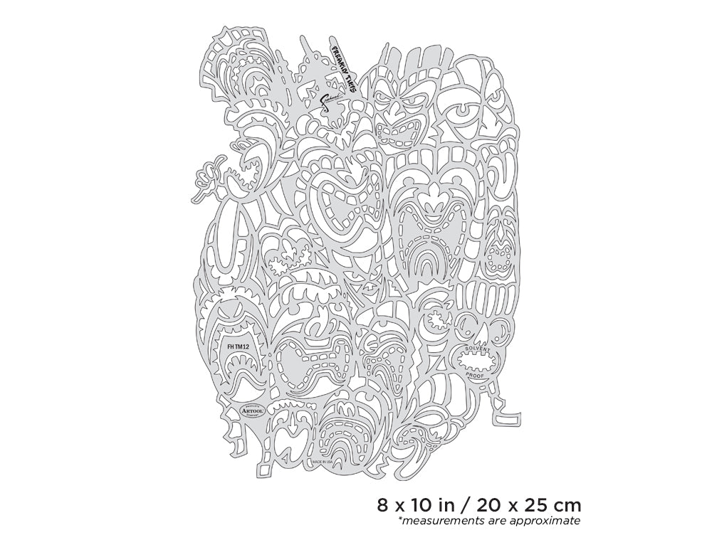 Artool Tiki Master II Freakin' Tikis Freehand Airbrush Template by Dennis Mathewson