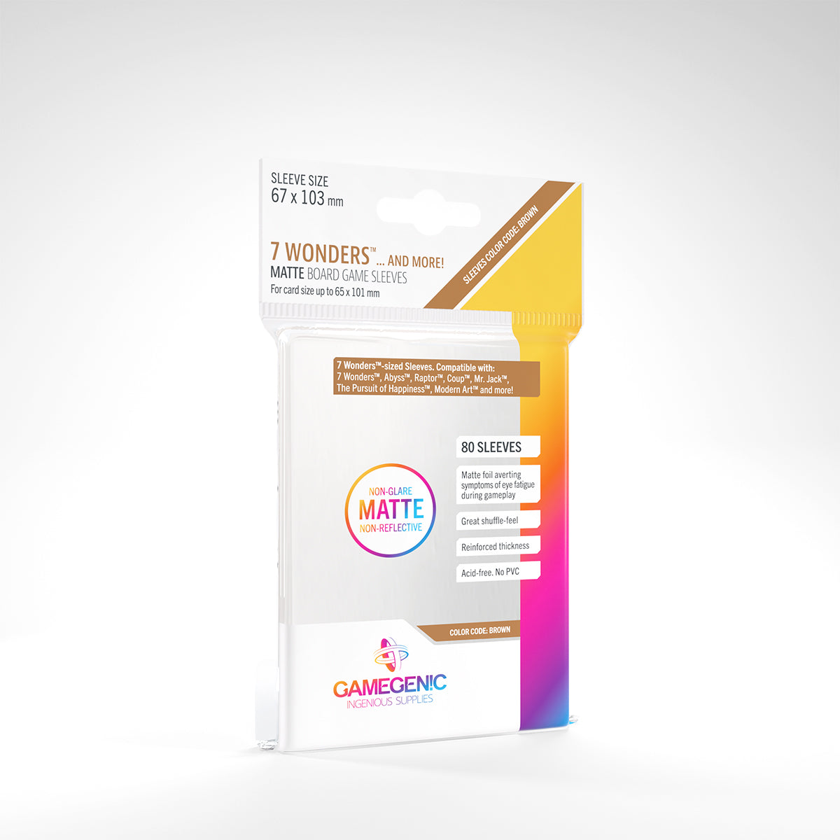 MATTE Sleeves: 7 Wonders (Brown)