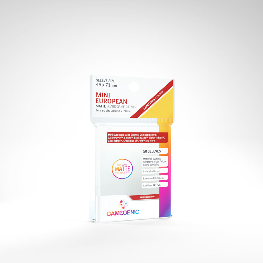 MATTE Sleeves: Mini European (Ruby)
