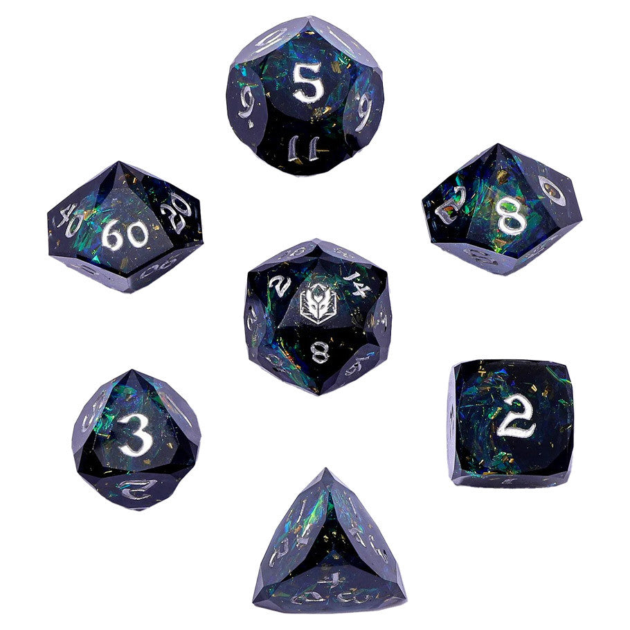 7-Set Captured Magic Luster Cut Resin: Starry Night Silver
