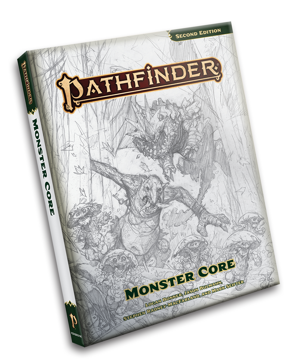 Pathfinder 2e: Monster Core Sketch Cover