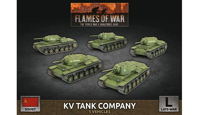 Soviet KV Tank Company (Late War x5 Tanks Plastic)