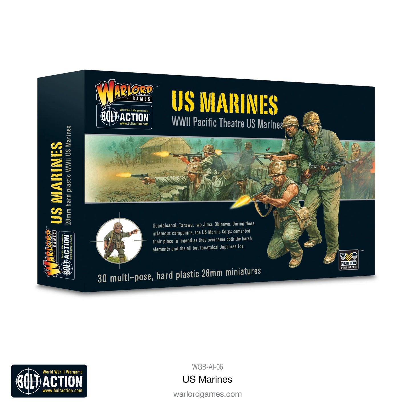 US Marines WWII Pacific Theatre US Marines Plastic Box Set