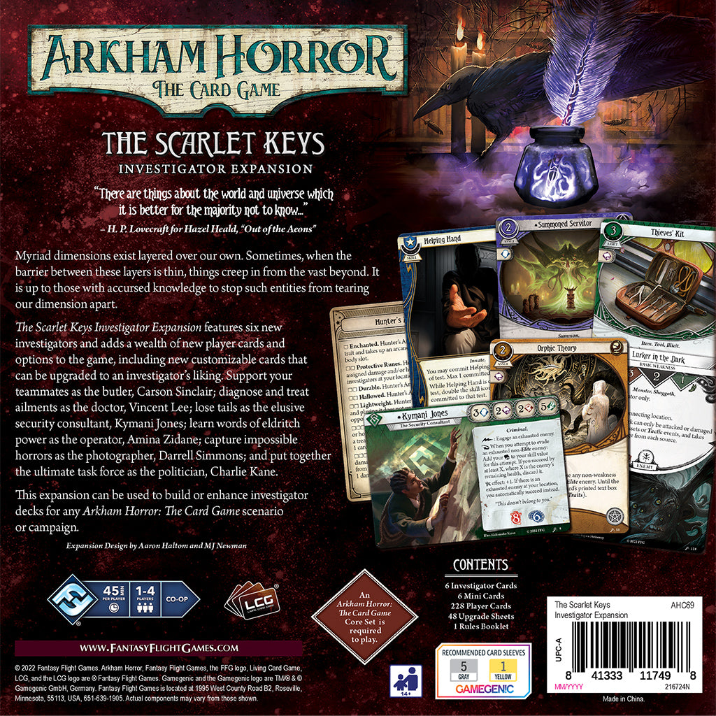 The Scarlet Keys Investigator Expansion
