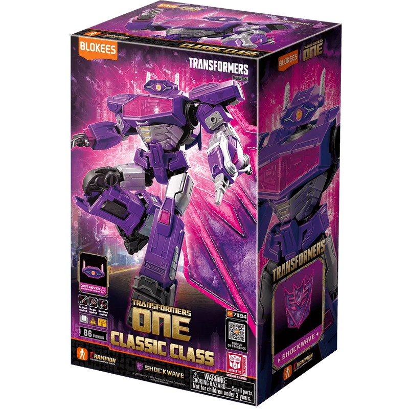 Transformers One: Classic Class 18 Shockwave (5.5" Lighted Pre-Painted Snap)