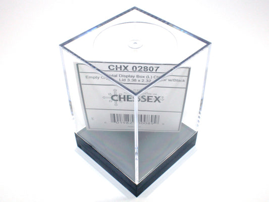 Empty Crystal Display Box (L) Clear w/Black Lid