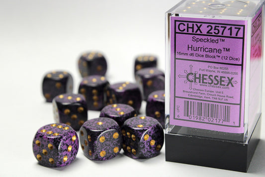 Chessex: Speckled Hurricane 16mm D6 Dice Block (12 dice)