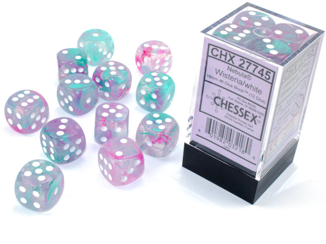 Chessex Nebula Wisteria White Luminary 16mm Set