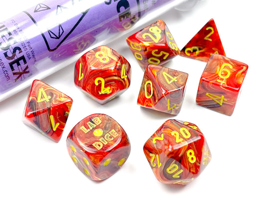 7-Set Tube Lab Dice VTX Underworld Yelllow