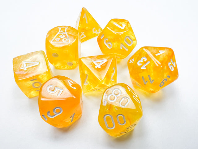 7-Set Tube Lab Dice Canary/white Luminary