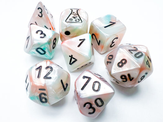 7-Set Tube Lab Dice Sea Shell/black Luminary