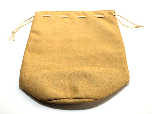 7" x 8" x 5" Leather Bag Tan Rounded Bottom