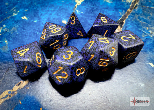 Chessex: Speckled Golden Cobalt Blue 7-Die Set