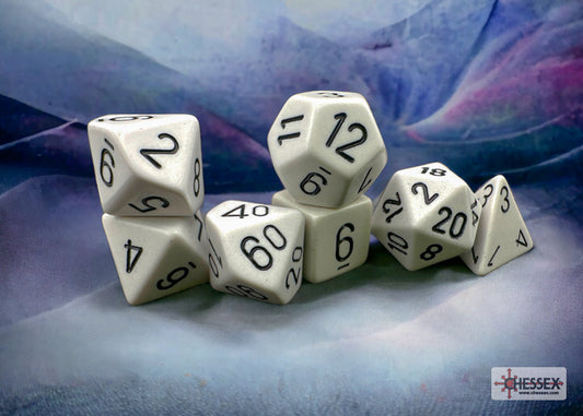 Chessex: Opaque White 7-Die Set