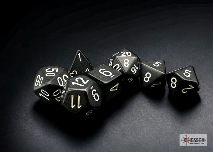 Chessex: Opaque Black 7-Die Set