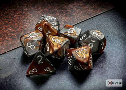 Chessex: Gemini Copper/Steel 7-Die Set