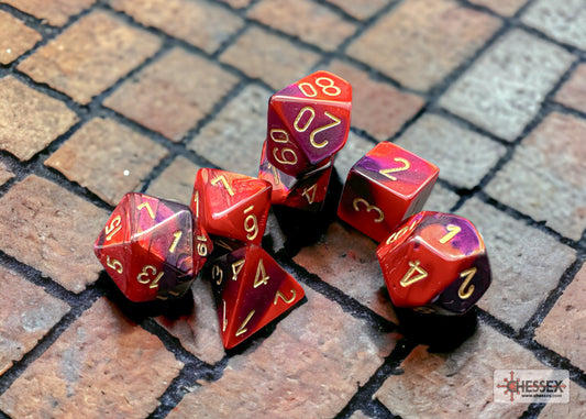 Chessex: Gemini Purple/Red 7-Die Set