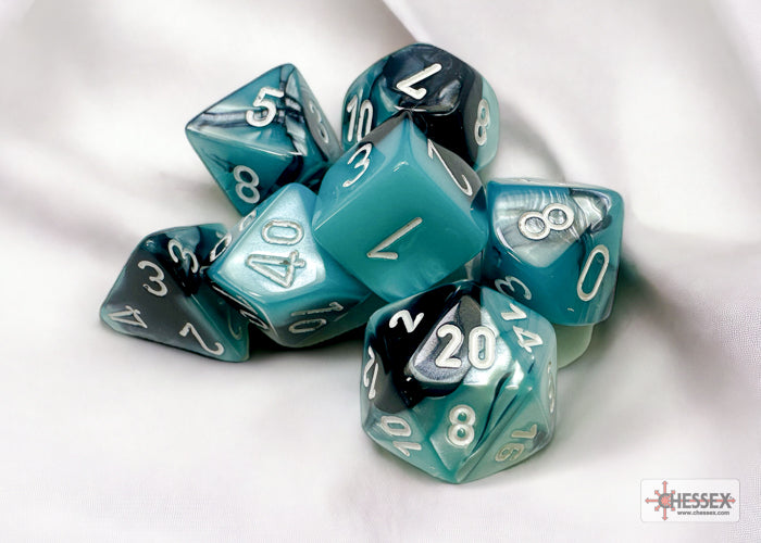 Chessex: Gemini Black-Shell/White 7-Die Set